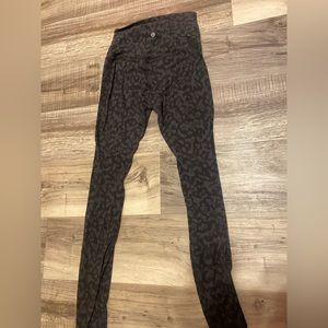 Black and Grey Cheetah Print Lululemon Leggings